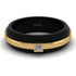 Men's Diamond Black Wedding Band - Edward No. 1