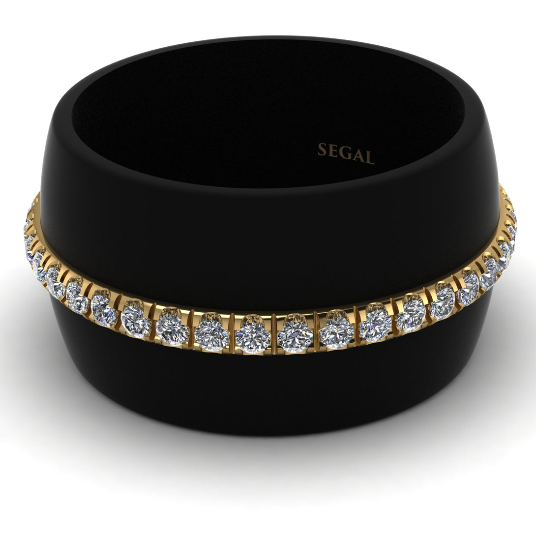 Men's Diamond Studded Wedding Band - Anthony No. 1