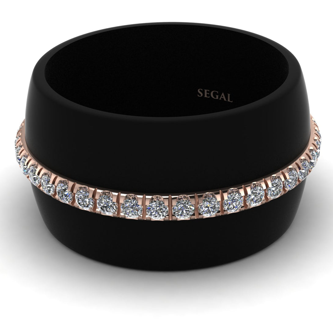 Men's Diamond Studded Wedding Band - Anthony No. 2