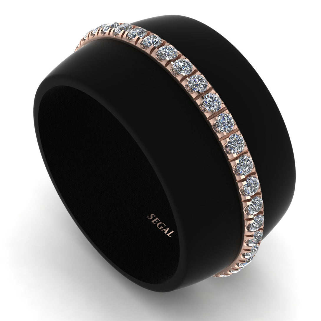 Men's Diamond Studded Wedding Band - Anthony No. 2