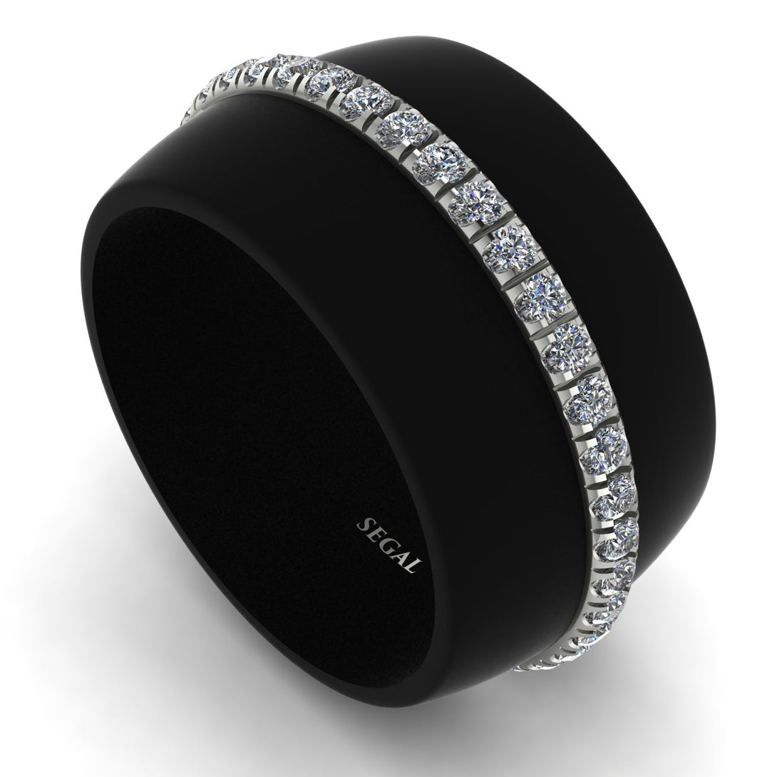 Men's Diamond Studded Wedding Band - Anthony No. 3