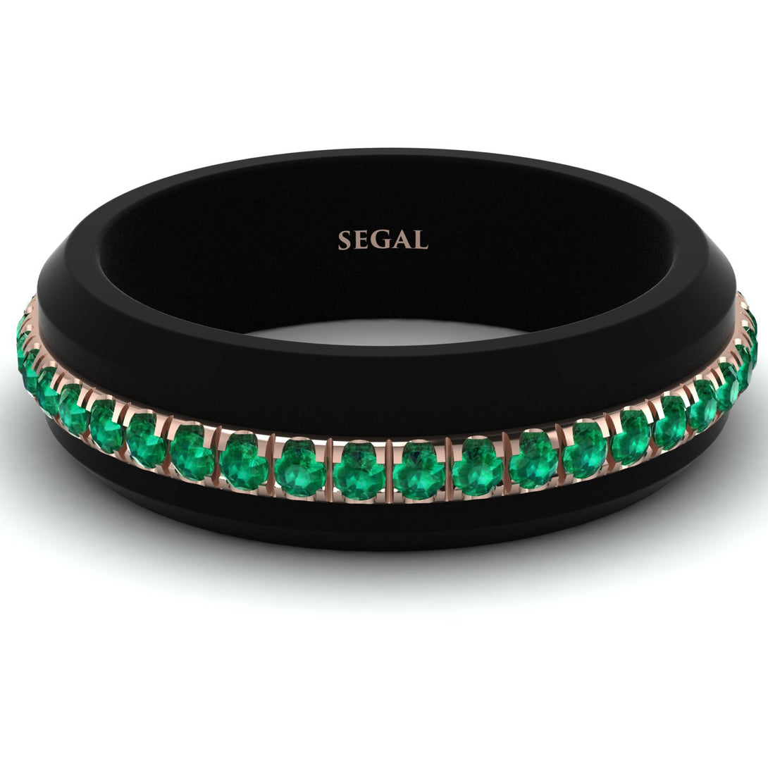 Men's Emerald Black Ring - Aiden No. 14