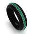 Men's Emerald Black Ring - Aiden No. 15