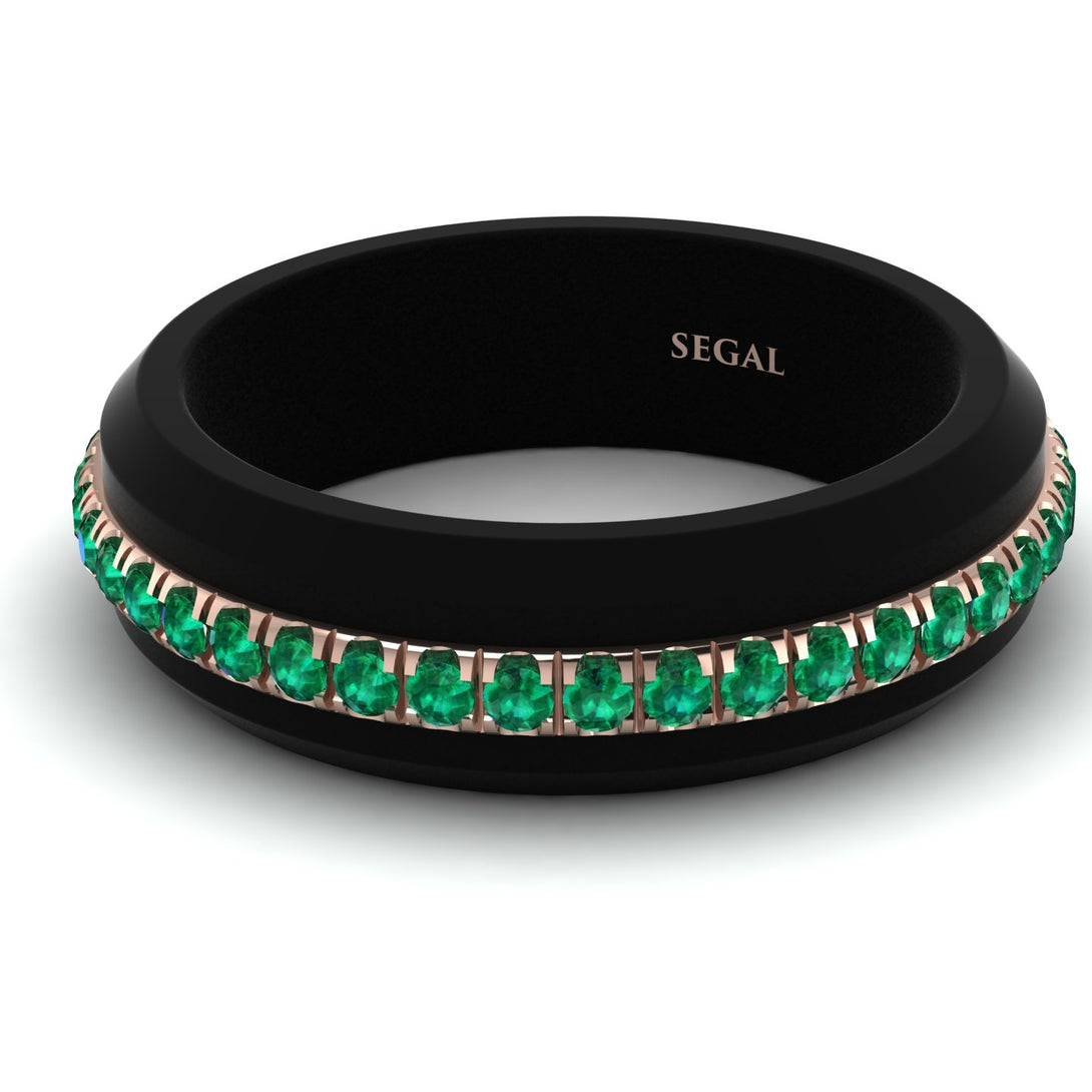 Men's Emerald Black Ring - Aiden No. 14
