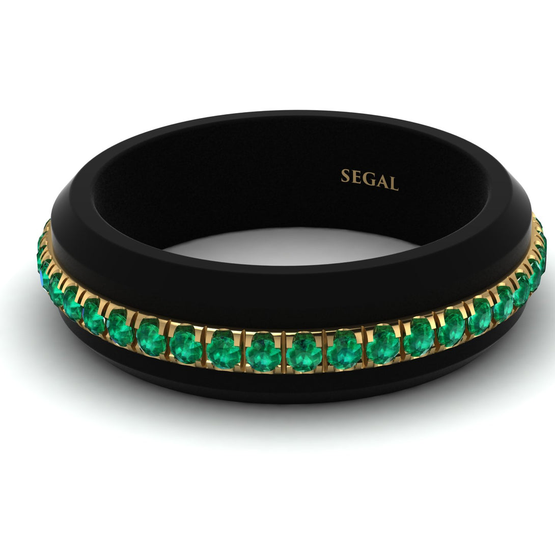 Men's Emerald Black Ring - Aiden No. 13