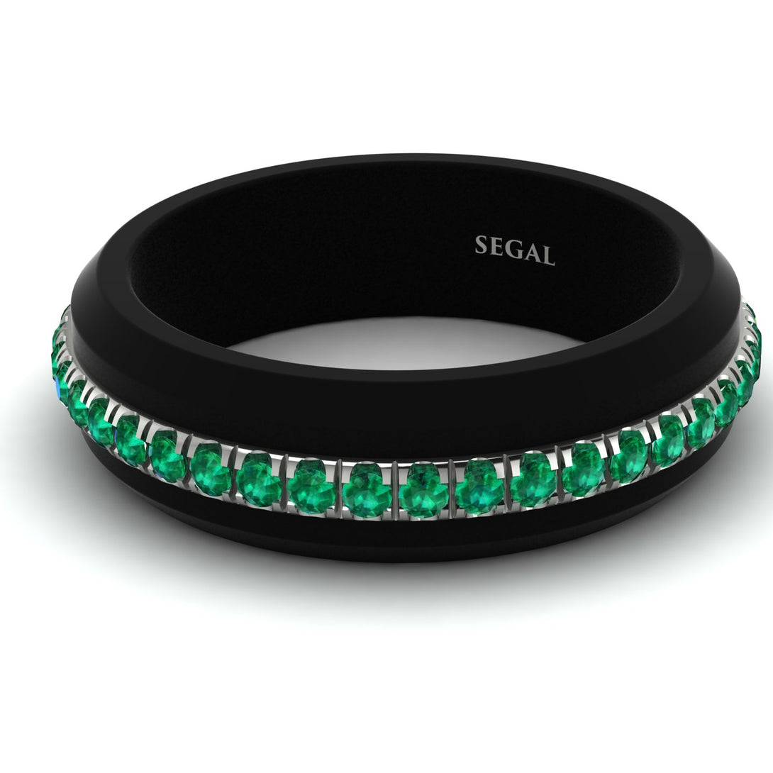 Men's Emerald Black Ring - Aiden No. 15