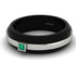 Men's Emerald Black Wedding Band - Edward No. 6