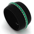 Men's Emerald Studded Wedding Band - Anthony No. 15
