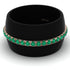 Men's Emerald Studded Wedding Band - Anthony No. 14
