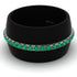 Men's Emerald Studded Wedding Band - Anthony No. 15