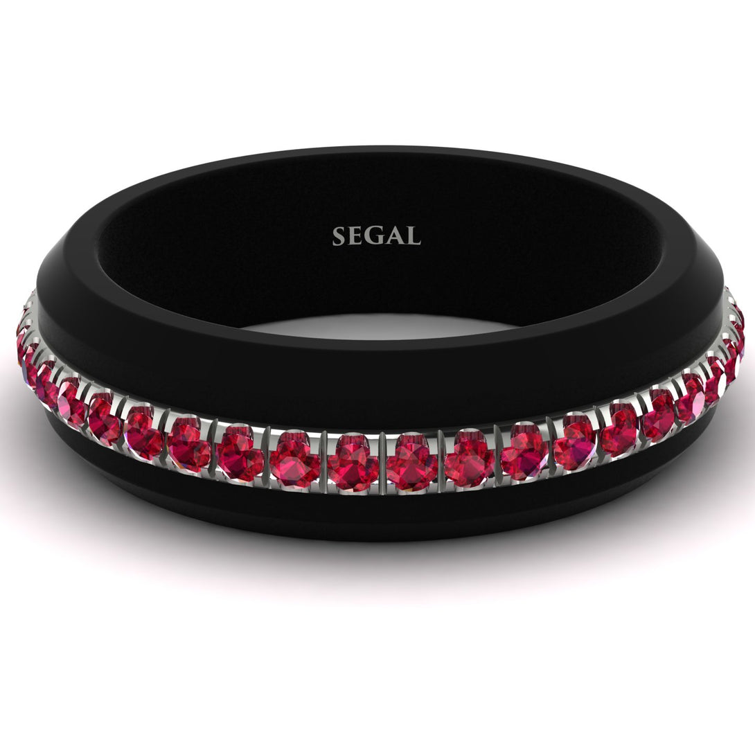 Men's Ruby Black Ring - Aiden No. 9