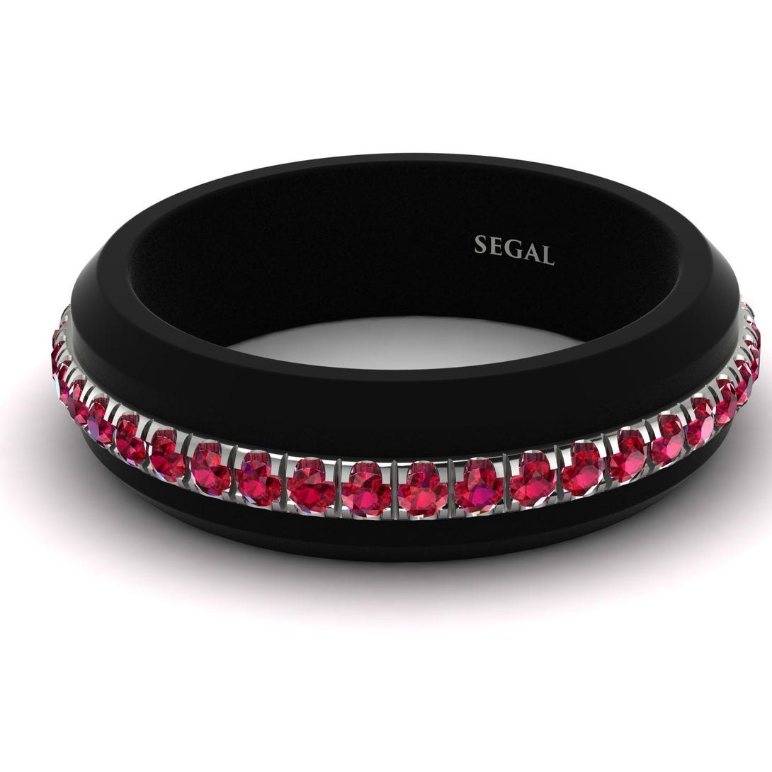Men's Ruby Black Ring - Aiden No. 9