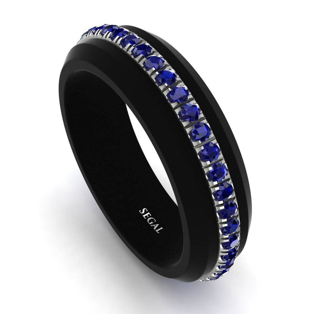 Men's Sapphire Black Ring - Aiden No. 12