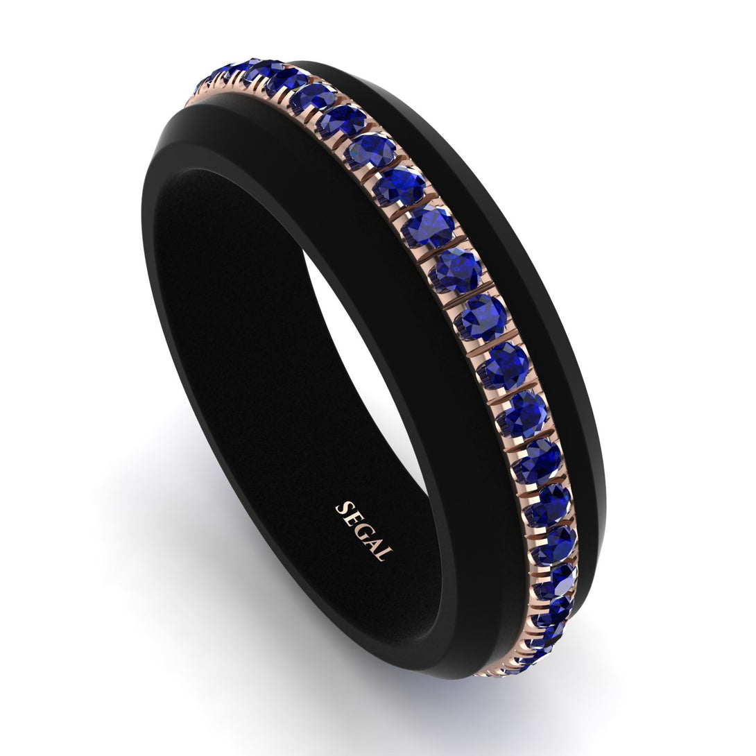 Men's Sapphire Black Ring - Aiden No. 11