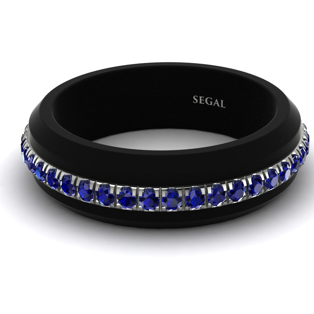 Men's Sapphire Black Ring - Aiden No. 12