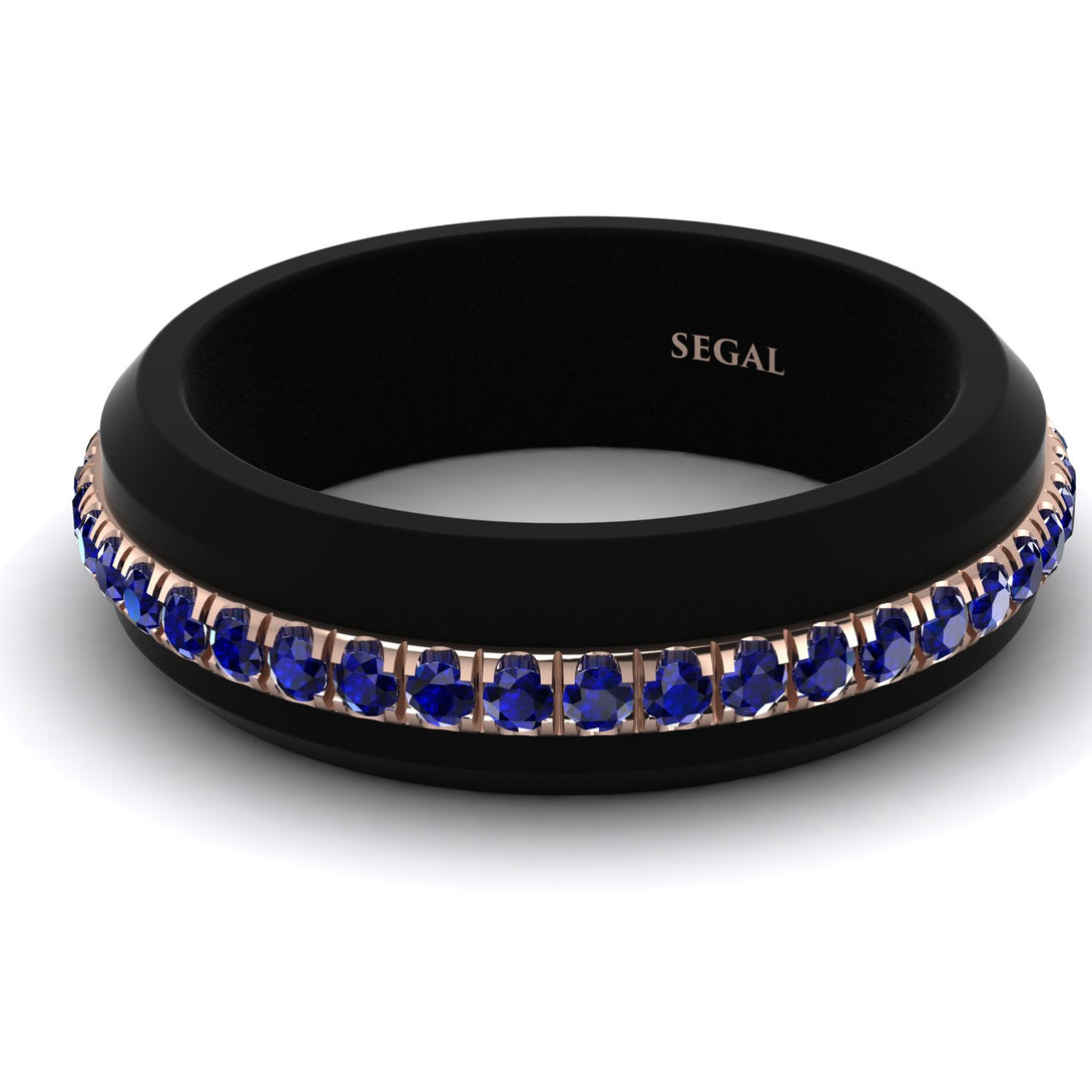 Men's Sapphire Black Ring - Aiden No. 11