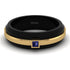 Men's Sapphire Black Wedding Band - Edward No. 13