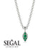 Milgrain Emerald Necklace - Jessie No. 21