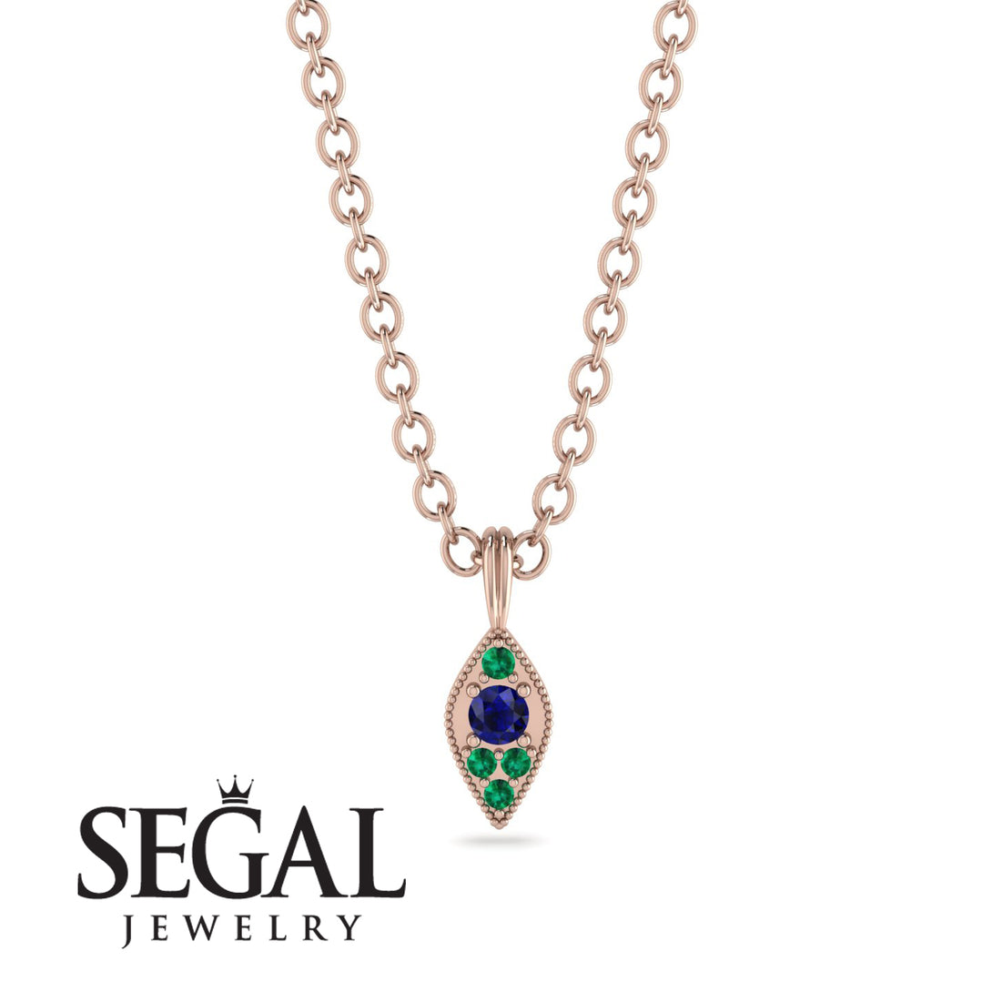 Milgrain Emerald Necklace - Jessie No. 29