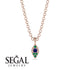 Milgrain Emerald Necklace - Jessie No. 29