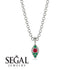 Milgrain Emerald Necklace - Jessie No. 27