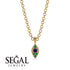 Milgrain Emerald Necklace - Jessie No. 28