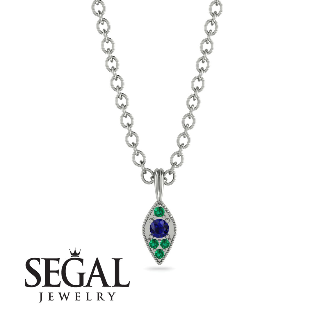 Milgrain Emerald Necklace - Jessie No. 30