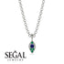 Milgrain Emerald Necklace - Jessie No. 30
