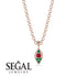 Milgrain Emerald Necklace - Jessie No. 26