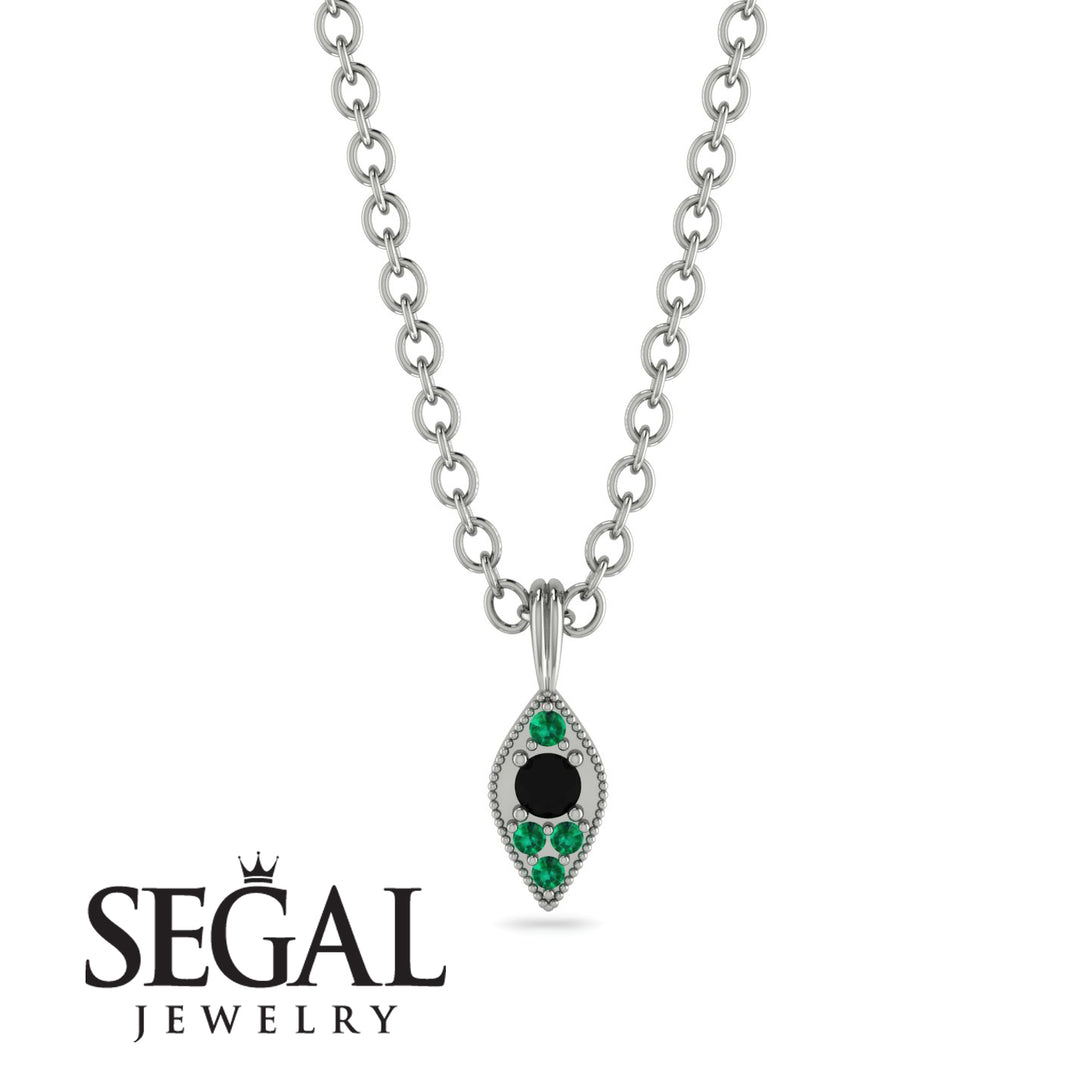Milgrain Emerald Necklace - Jessie No. 24