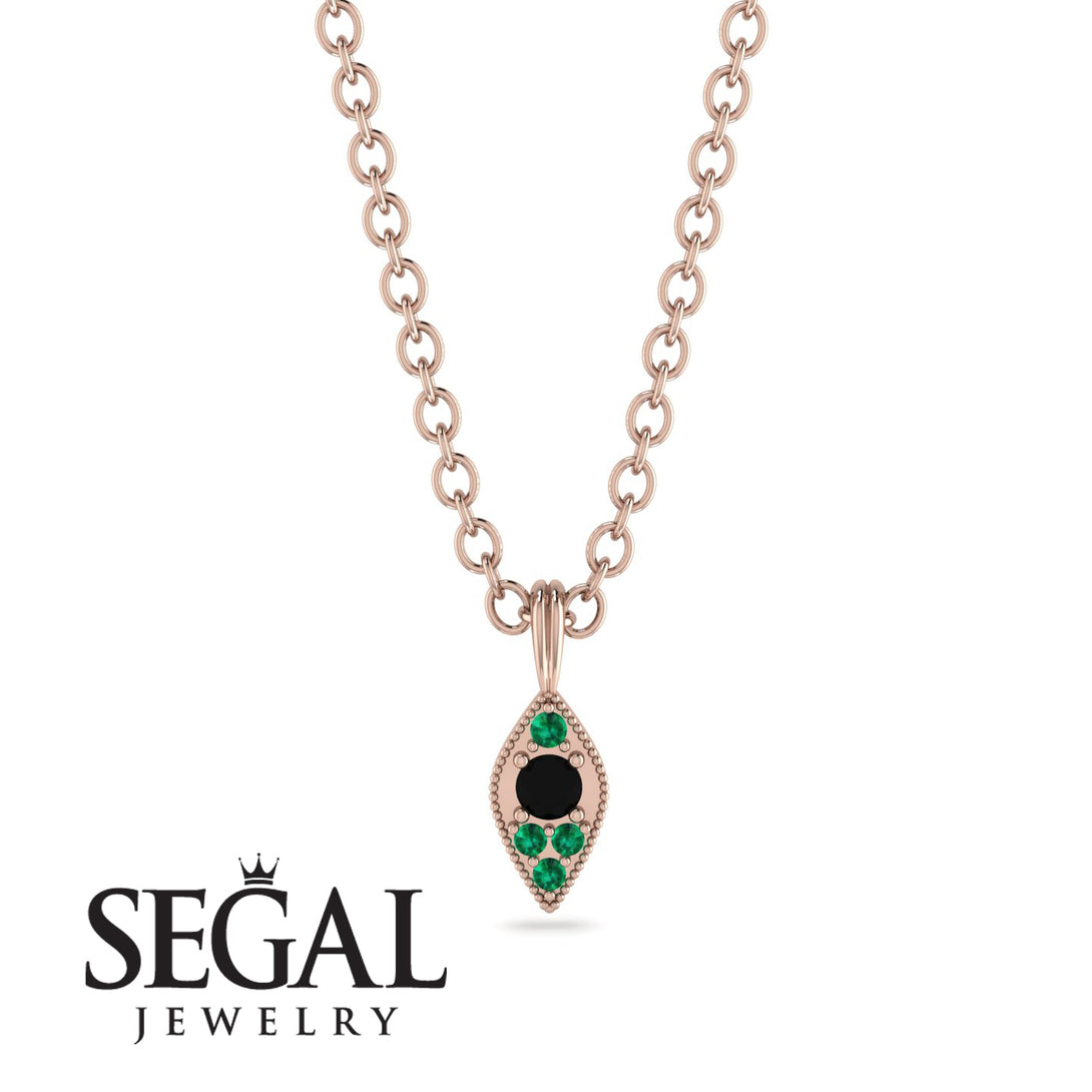 Milgrain Emerald Necklace - Jessie No. 23