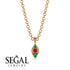 Milgrain Emerald Necklace - Jessie No. 25