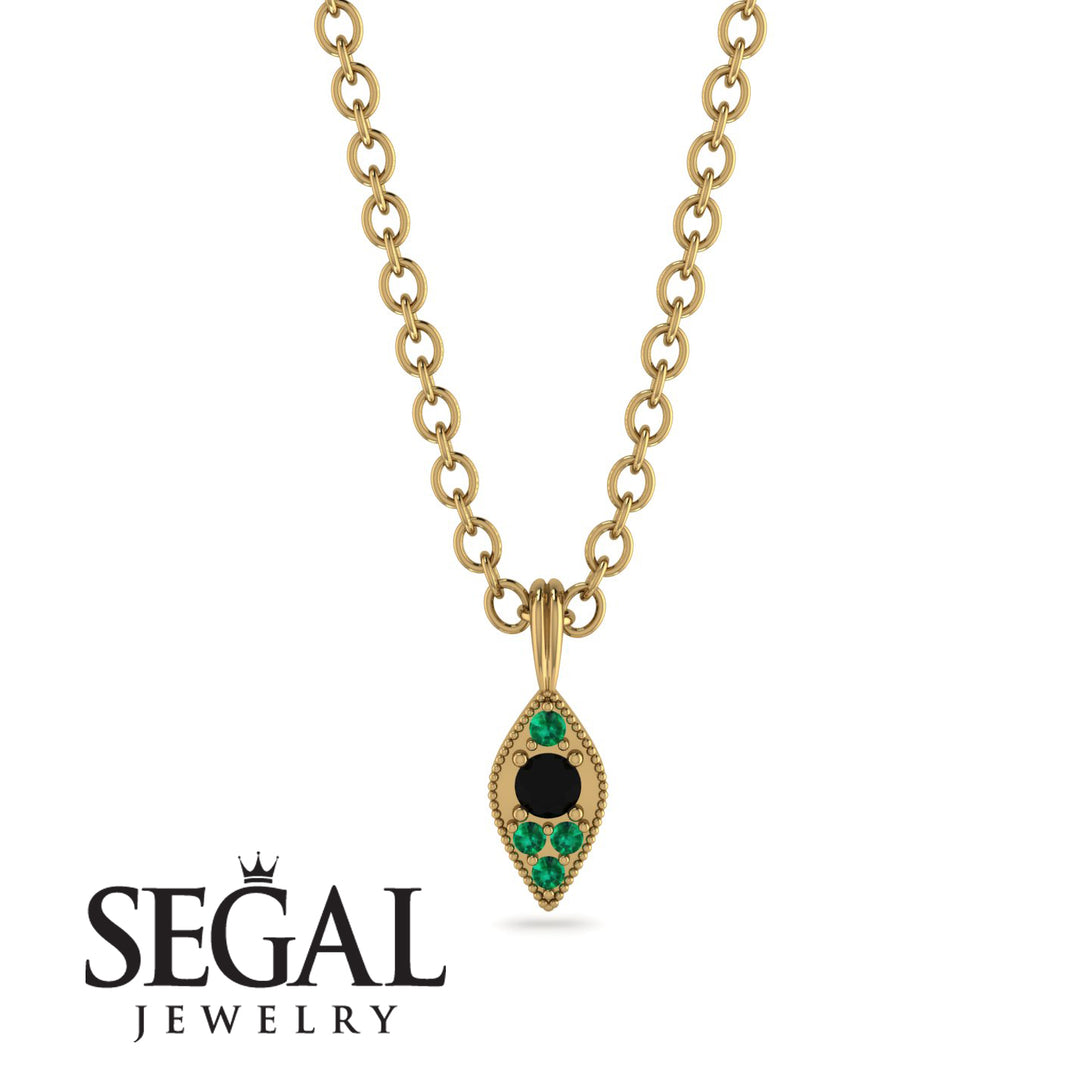 Milgrain Emerald Necklace - Jessie No. 22