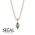 Milgrain Emerald Necklace - Jessie No. 17