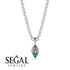 Milgrain Emerald Necklace - Jessie No. 18