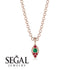Milgrain Ruby Necklace - Jessie No. 50