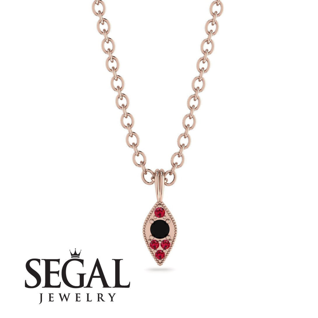 Milgrain Ruby Necklace - Jessie No. 53