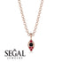 Milgrain Ruby Necklace - Jessie No. 53