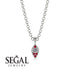 Milgrain Ruby Necklace - Jessie No. 48