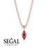 Milgrain Ruby Necklace - Jessie No. 56