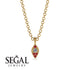 Milgrain Ruby Necklace - Jessie No. 46