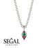 Milgrain Ruby Necklace - Jessie No. 51
