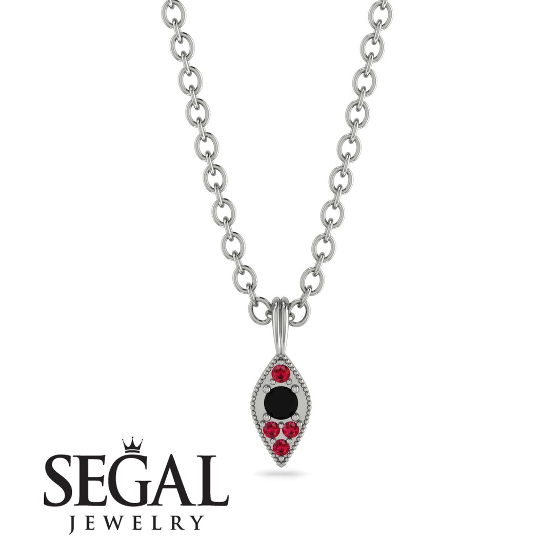 Milgrain Ruby Necklace - Jessie No. 54