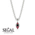 Milgrain Ruby Necklace - Jessie No. 54