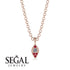Milgrain Ruby Necklace - Jessie No. 47