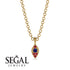 Milgrain Ruby Necklace - Jessie No. 58