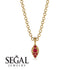 Milgrain Ruby Necklace - Jessie No. 55