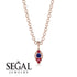 Milgrain Ruby Necklace - Jessie No. 59