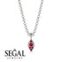 Milgrain Ruby Necklace - Jessie No. 57