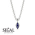 Milgrain Sapphire Necklace - Jessie No. 75
